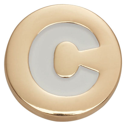 Jibbitz-10008509 Gold Letter C Unisex Adult