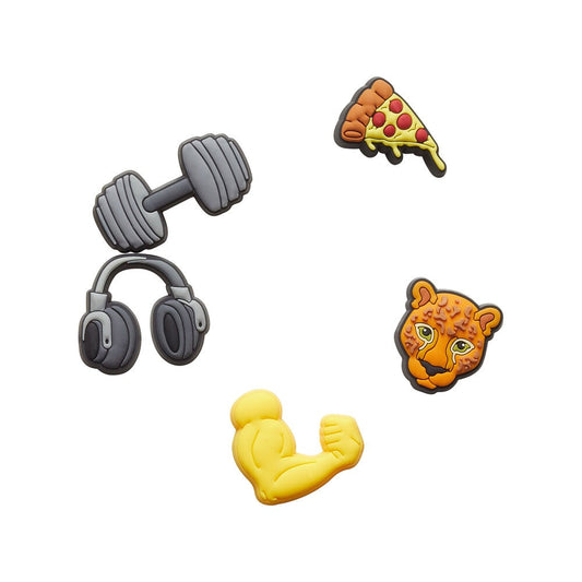 Jibbitz Unisex Get Swole 5 Pack Símbolos