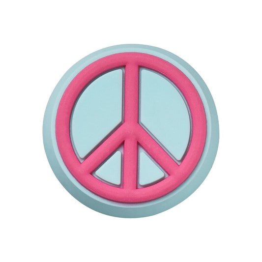 Jibbitz Unisex Pink And Blue Peace Sign Símbolos