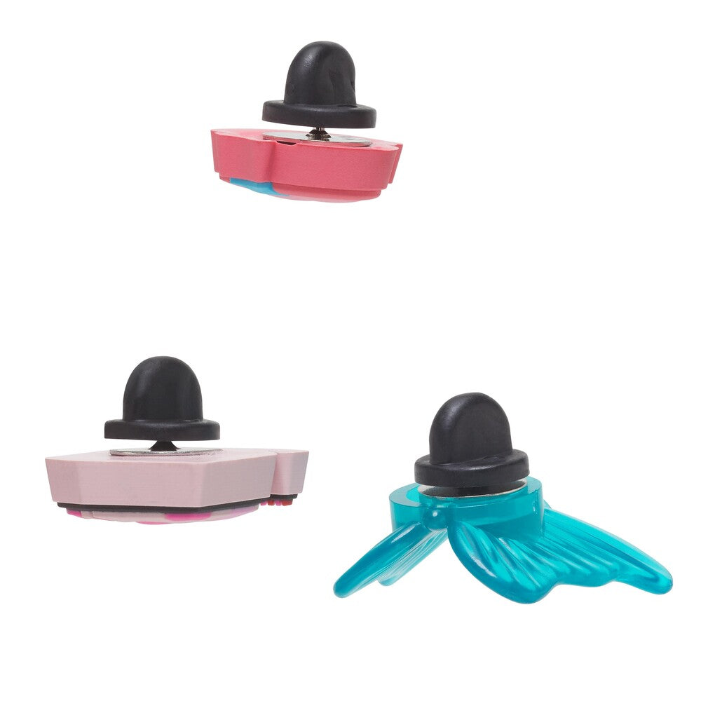 Jibbitz Unisex Pink Blue Pin Backer 3 Pack Símbolos