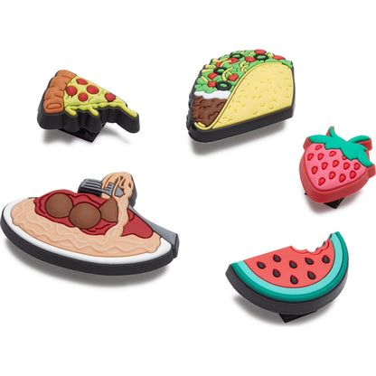 Jibbitz Unisex All The Food Lace Backer 5 Pack Comida