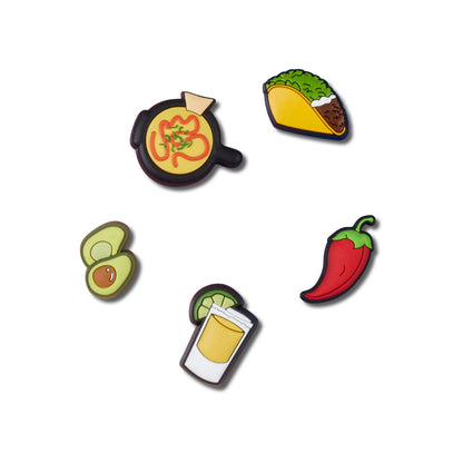 Jibbitz-10011404 Mexican Food 5 Pack Unisex Adult