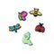 Jibbitz-10011407 Cutesy Bug 5 Pack Unisex Adult