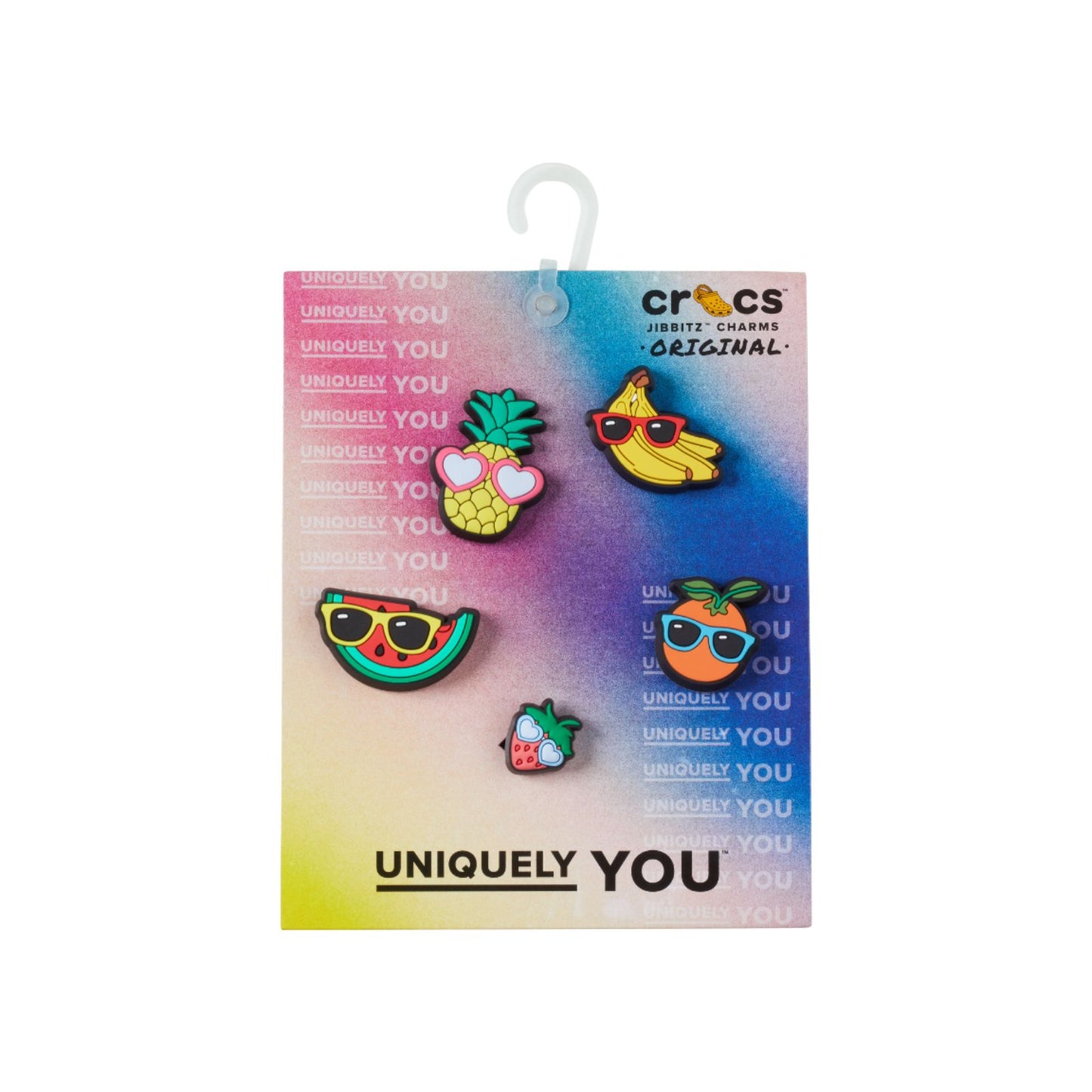 Jibbitz-10011409 Cute Fruit With Sunnies 5 Pack Unisex Adult