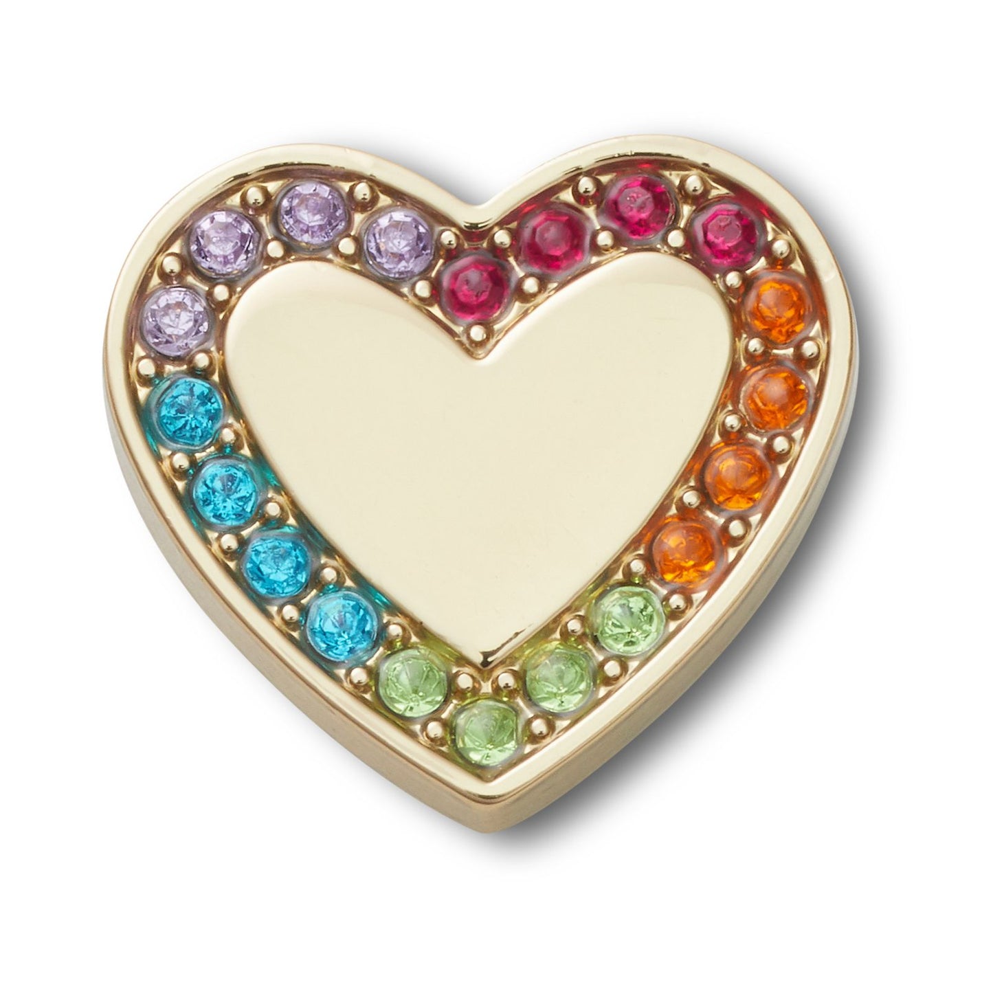 Jibbitz Festival Gold Encrusted Heart