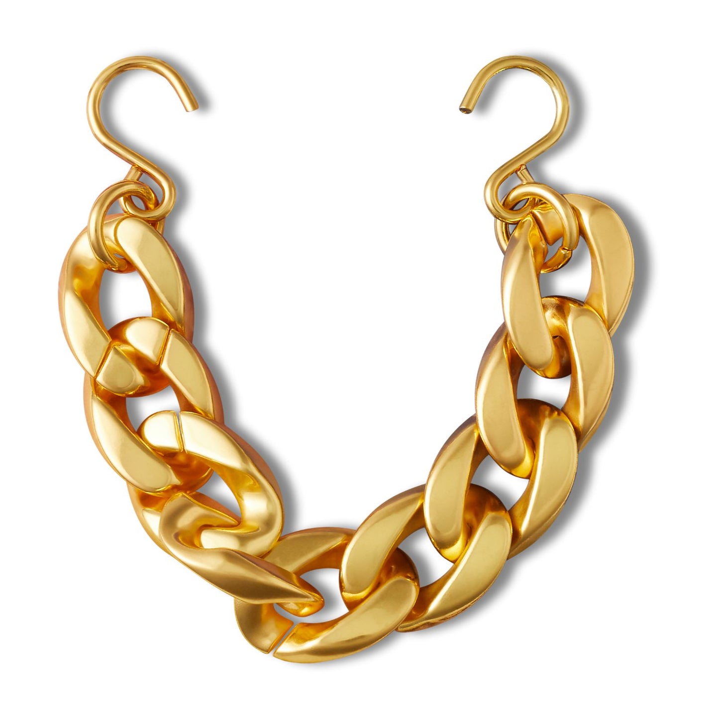 Gold Cuban Strap Chain No Aplica Jibbitz