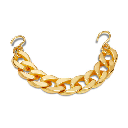 Gold Cuban Strap Chain No Aplica Jibbitz