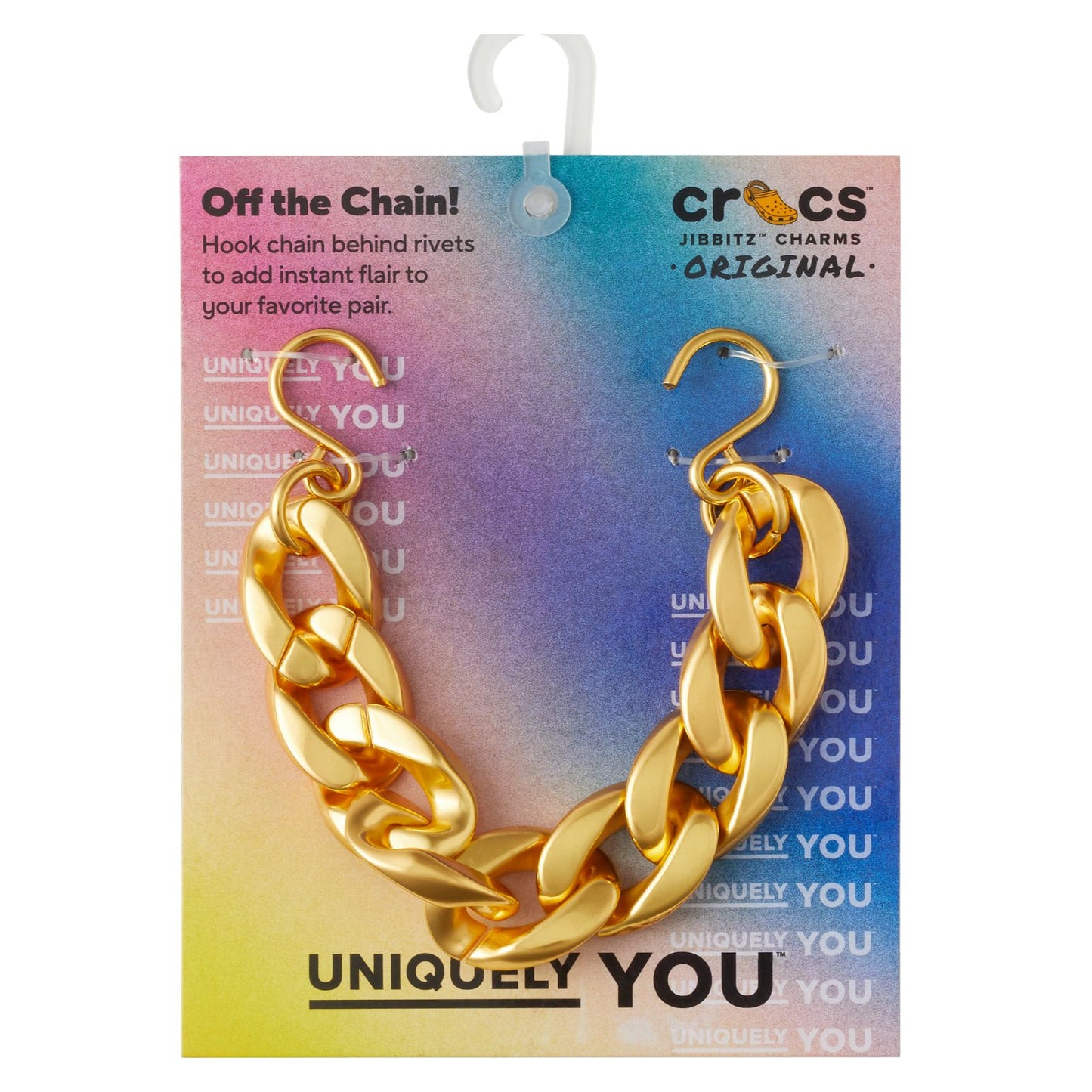 Gold Cuban Strap Chain No Aplica Jibbitz