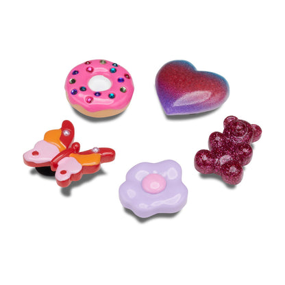 Jibbitz Purple And Pink Fun 5 Pack