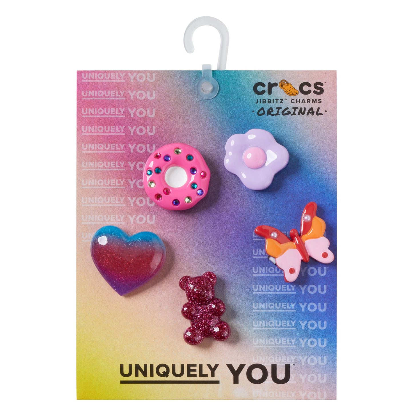 Jibbitz Purple And Pink Fun 5 Pack