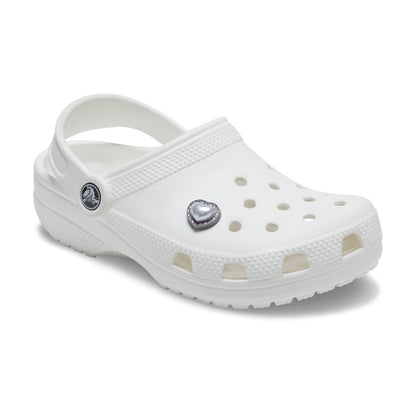 Jibbitz Silver Pearl And Heart Gem