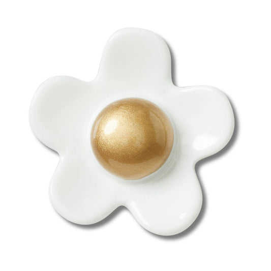 Jibbitz White Daisy With Gold Center