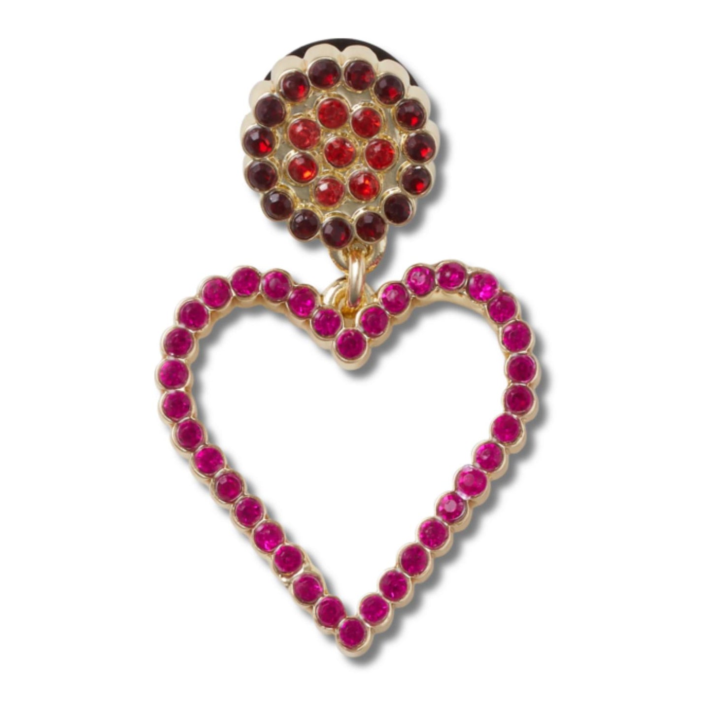 Jibbitz Pink Beaded Heart Unisex Multi