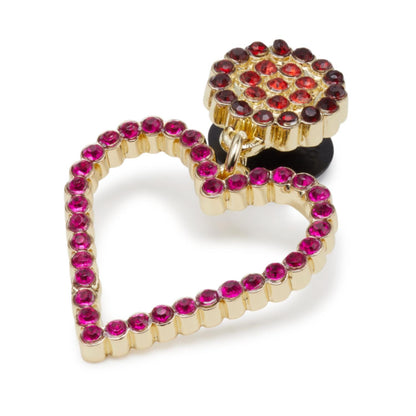 Jibbitz Pink Beaded Heart Unisex Multi