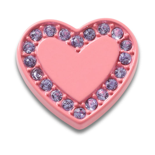 Pink Enamel Heart Gem Unisex Multi Jibbitz