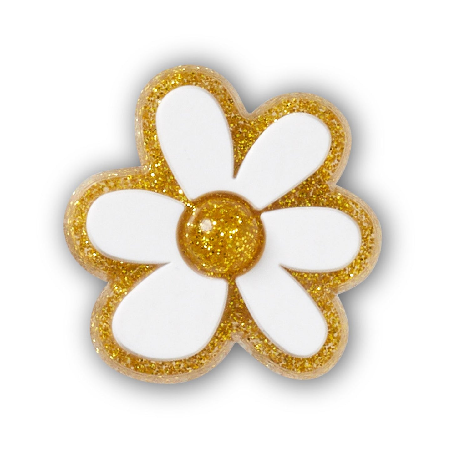 Gold And White Floral Unisex Multi Jibbitz