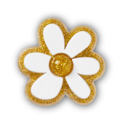 Gold And White Floral Unisex Multi Jibbitz