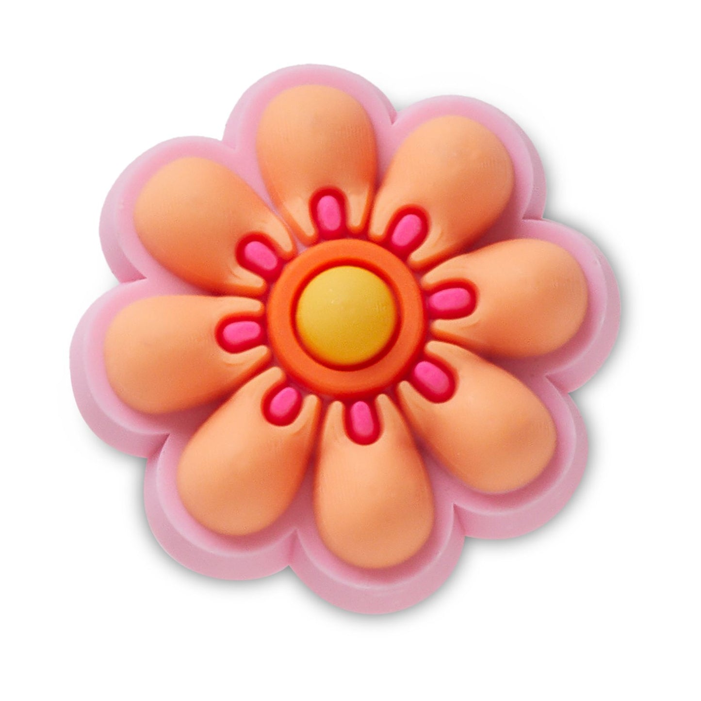 Tiny Orange And Pink Flower Unisex Multi Jibbitz