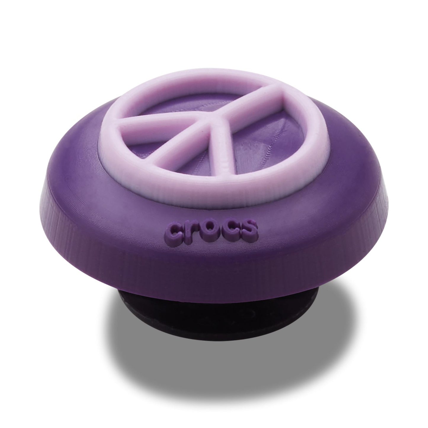 Jibbitz Black And Pink Peace Sign