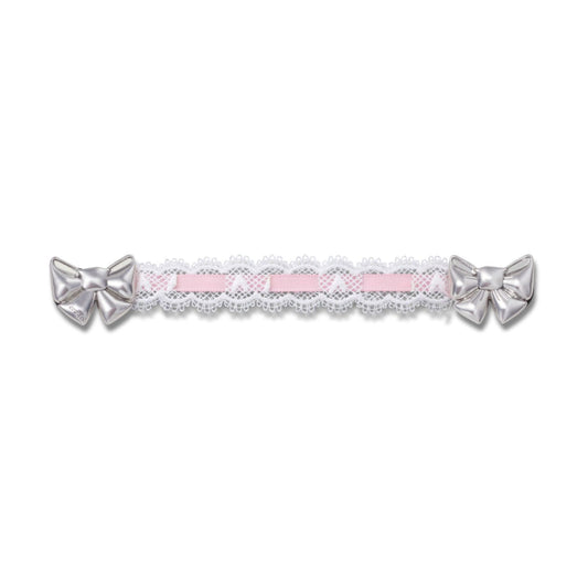 Jibbitz Lace And Pink Ribbon Chain Unisex Multi