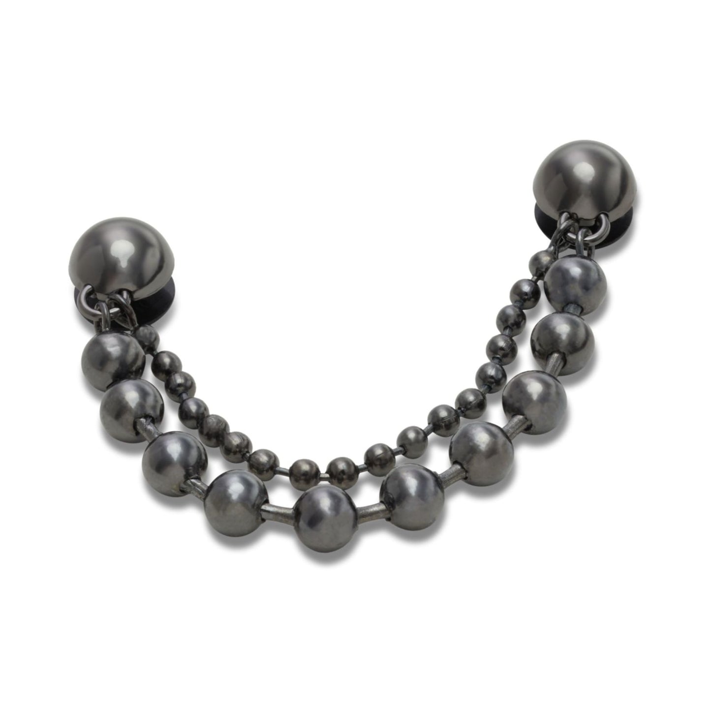 Jibbitz Double Black Gem Chain Unisex Multi