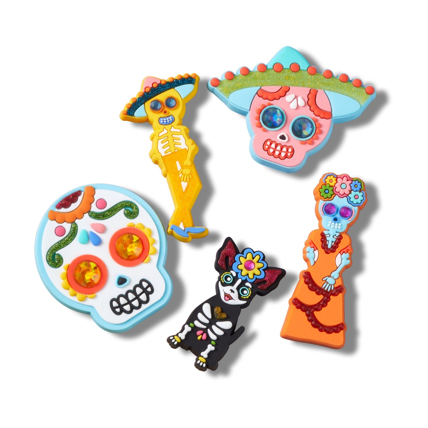 Dia De Muertos Catrina 5 Pack Unisex Multi Jibbitz