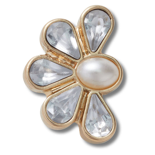 Jibbitz Half Gem Floral With Pearl