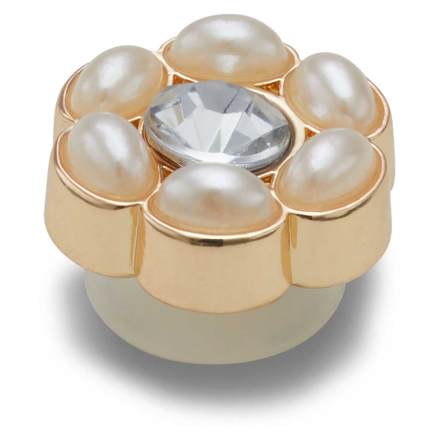 Jibbitz Tiny Silver And Pearl Flower