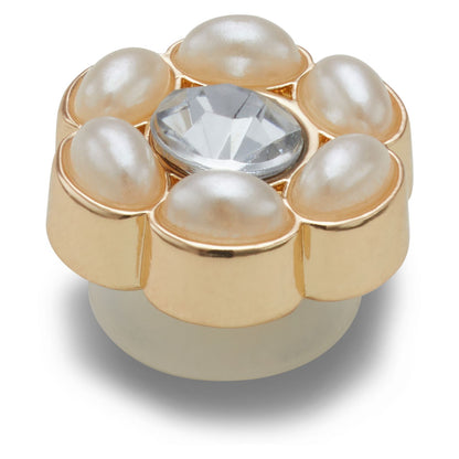 Jibbitz Tiny Silver And Pearl Flower