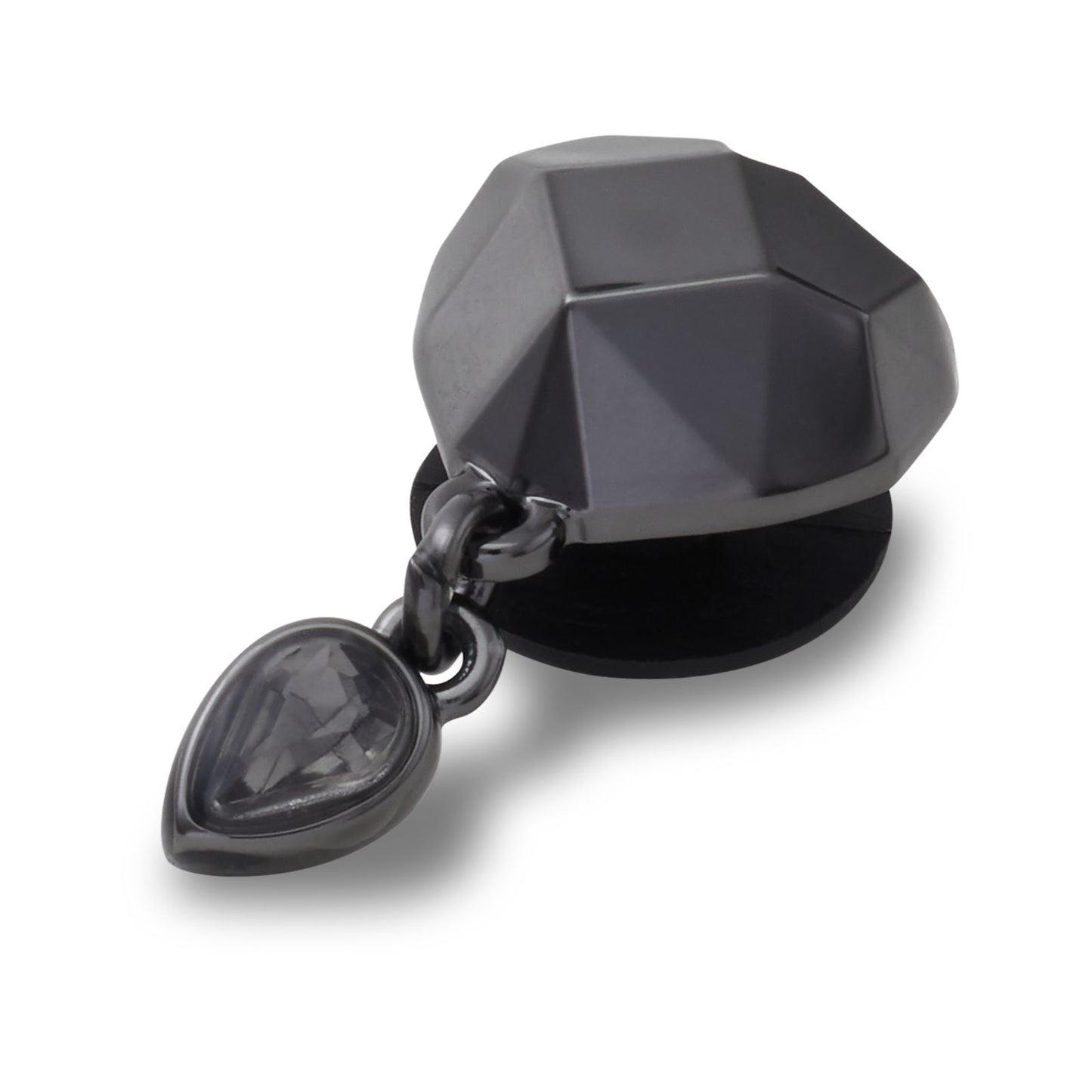 Punk Gunmetal Heart Unisex Multi Jibbitz