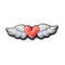 Heart Wings Doodle Unisex Multi Jibbitz