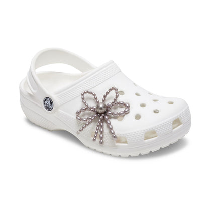 Black Pearl Beaded Bow Unisex Multi Jibbitz