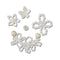 White Pearl Beaded 5 Pack Unisex Multi Jibbitz