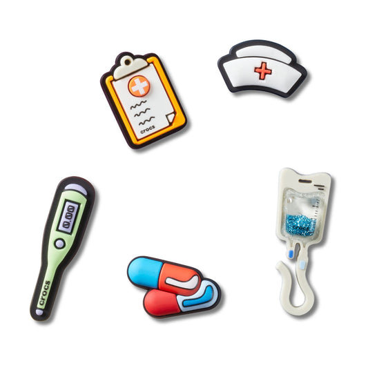 Healthcare 5 Pack Unisex Multi Jibbitz