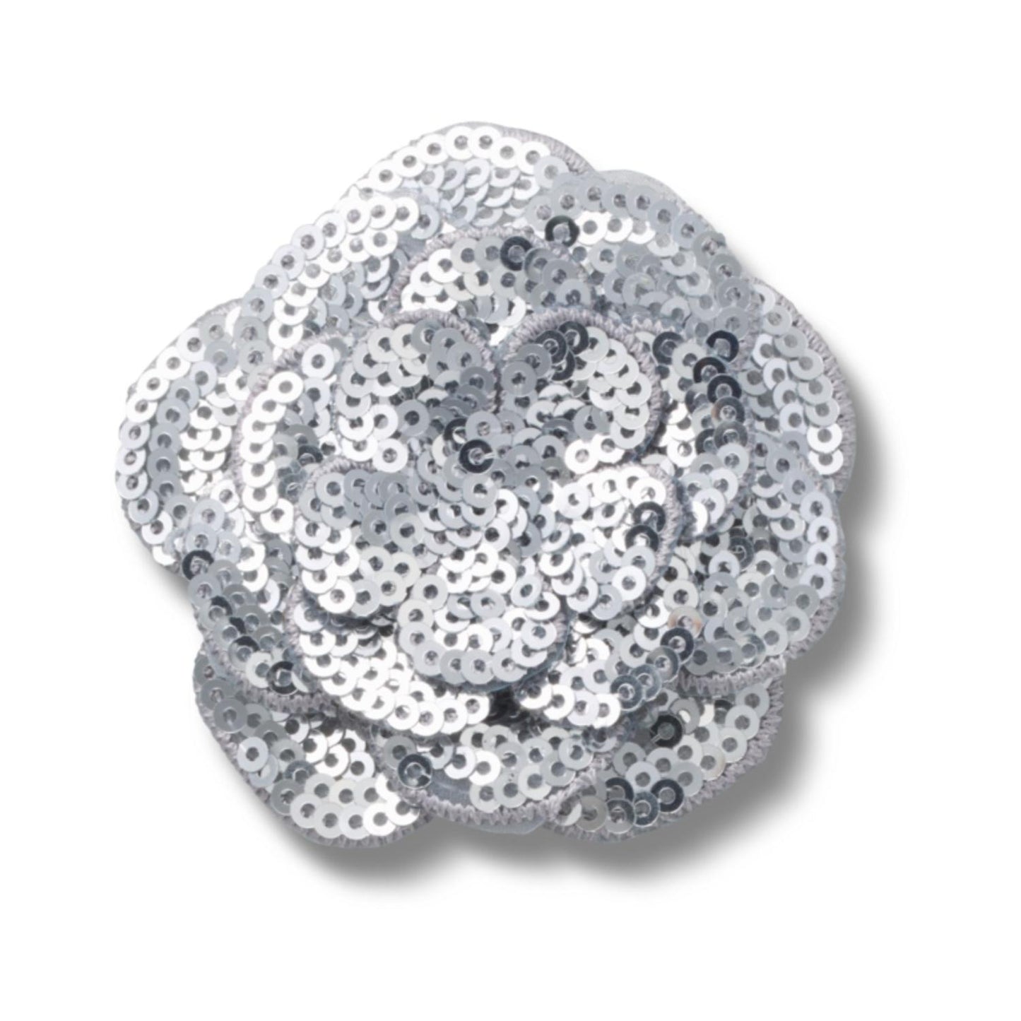 Silver Sequin Flower Jibbitz