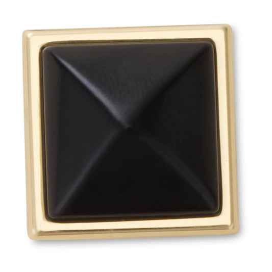 Black And Gold Pyramid Stud Jibbitz