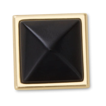 Black And Gold Pyramid Stud Jibbitz