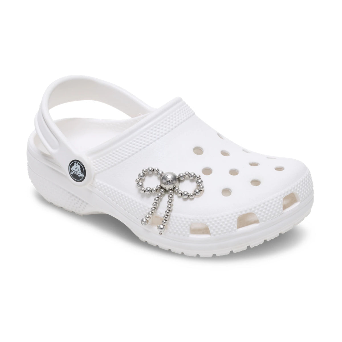 Silver Beaded Bow Jibbitz