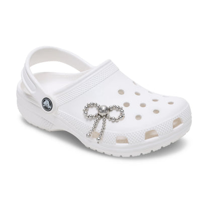 Silver Beaded Bow Jibbitz