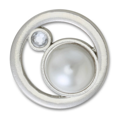 Silver Ring With Pearl Jibbitz