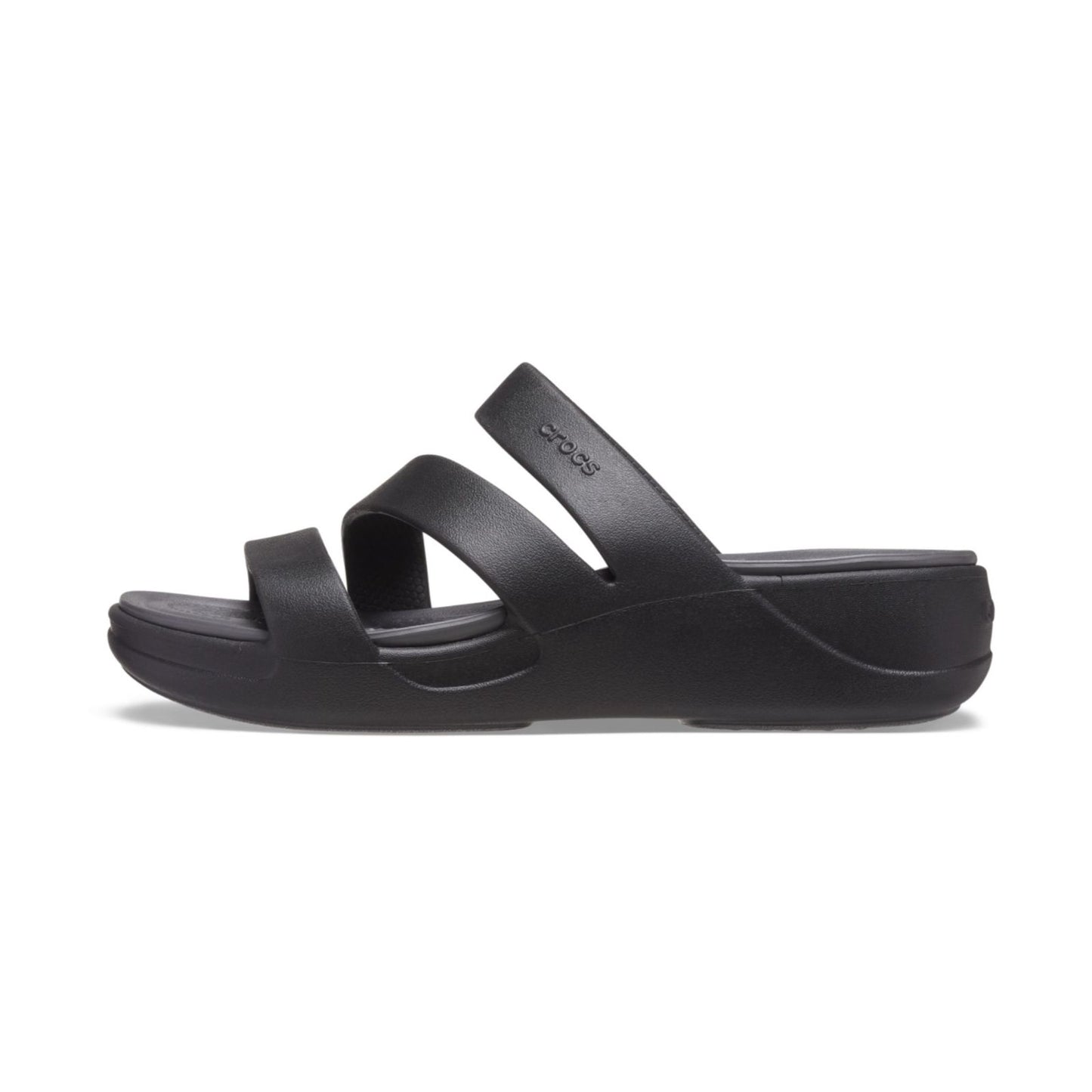Crocs-207434-001-w9 Crocs Boca Strappy Wedge W Blk W9 Black