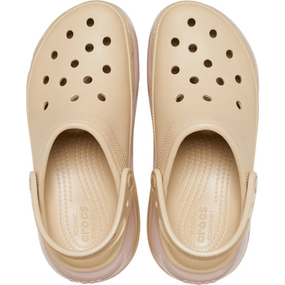 Crocs Mujer Classic Mega Crush Clog Zuecos Beige