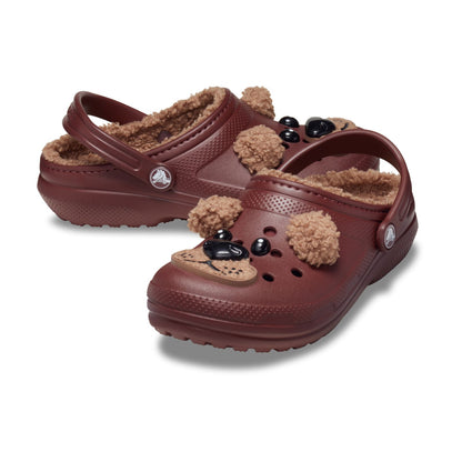 Classic Lined Iam Brown Bear Clog Kids