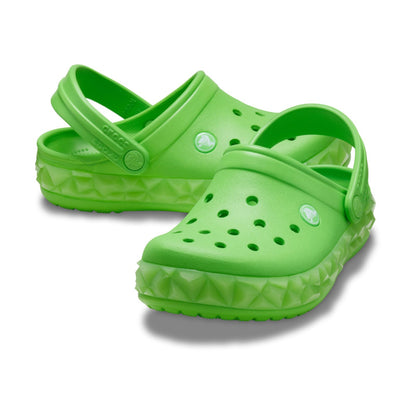 Crocband Geometric Glow Band Clog Kids