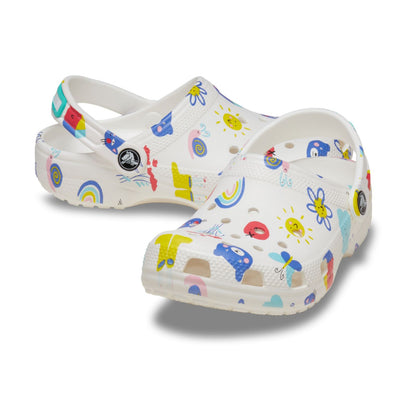 Classic Doodle Print Clog Niños Grandes