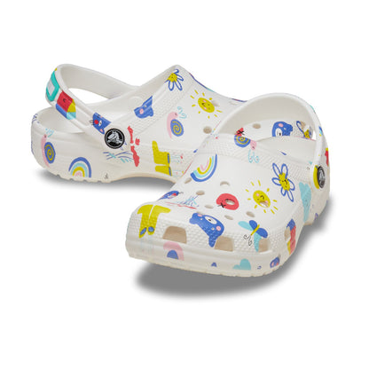 Classic Doodle Print Clog Kids