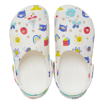 Classic Doodle Print Clog Kids